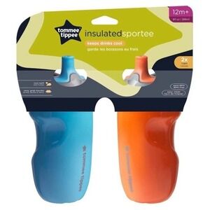 Tommee Tippee Insulated Sporty Spout Bottle, 9oz, No Spill Toddler Water Bottle